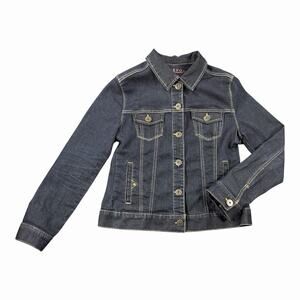 Liverpool Jeans Company Denim Jacket Dark Wash Stretch Women’s Medium